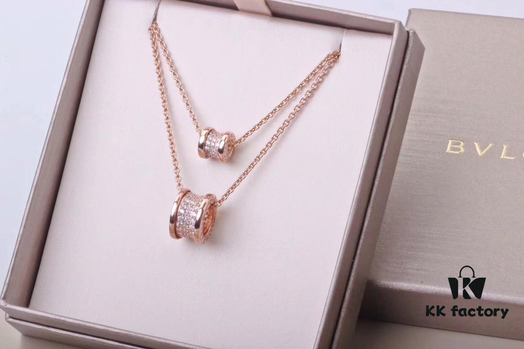 692fc56299f2d84055c889c0 Bvlgari Full Diamond Set: Earrings, Bracelet, Necklace in Small and Large Sizes - 18K Gold with Imported 925 Sterling Silver, Heavy Gold Plating, Top-Tier Craftsmanship