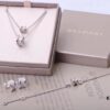 692fc56699f2d84055c889ca Bvlgari Full Diamond Set: Earrings, Bracelet, Necklace in Small and Large Sizes - 18K Gold with Imported 925 Sterling Silver, Heavy Gold Plating, Top-Tier Craftsmanship