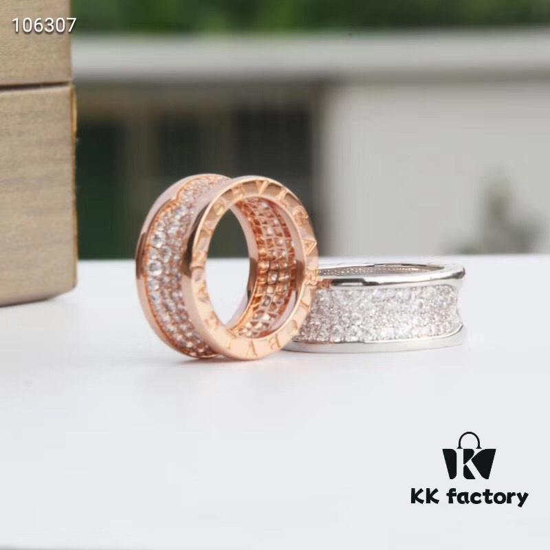 692fc56a99f2d84055c889d2 Bvlgari B Zero.1 Rose Gold Full Diamond 'Serpenti' Ring