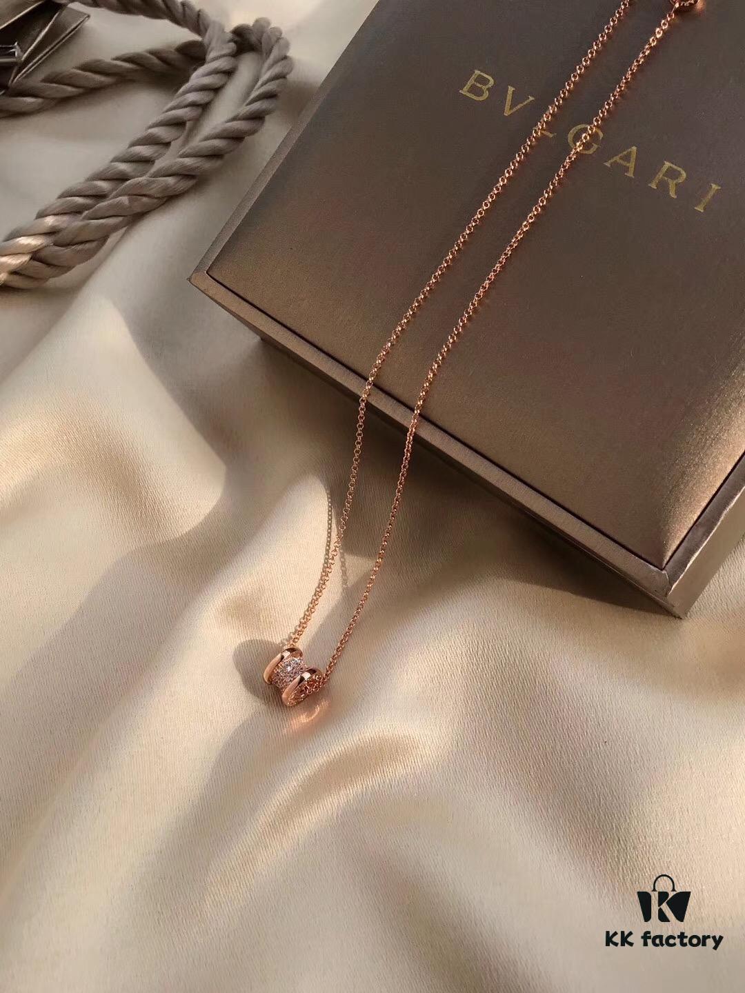 692fc56f99f2d84055c889da Bvlgari Bulgari Full Diamond Serpenti Small Necklace, Sparkling S925 Silver with Heavy 18K Gold Plating