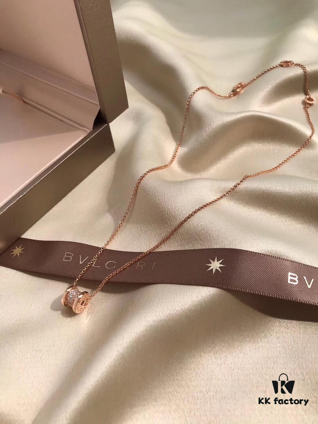 692fc57099f2d84055c889dc Bvlgari Bulgari Full Diamond Serpenti Small Necklace, Sparkling S925 Silver with Heavy 18K Gold Plating