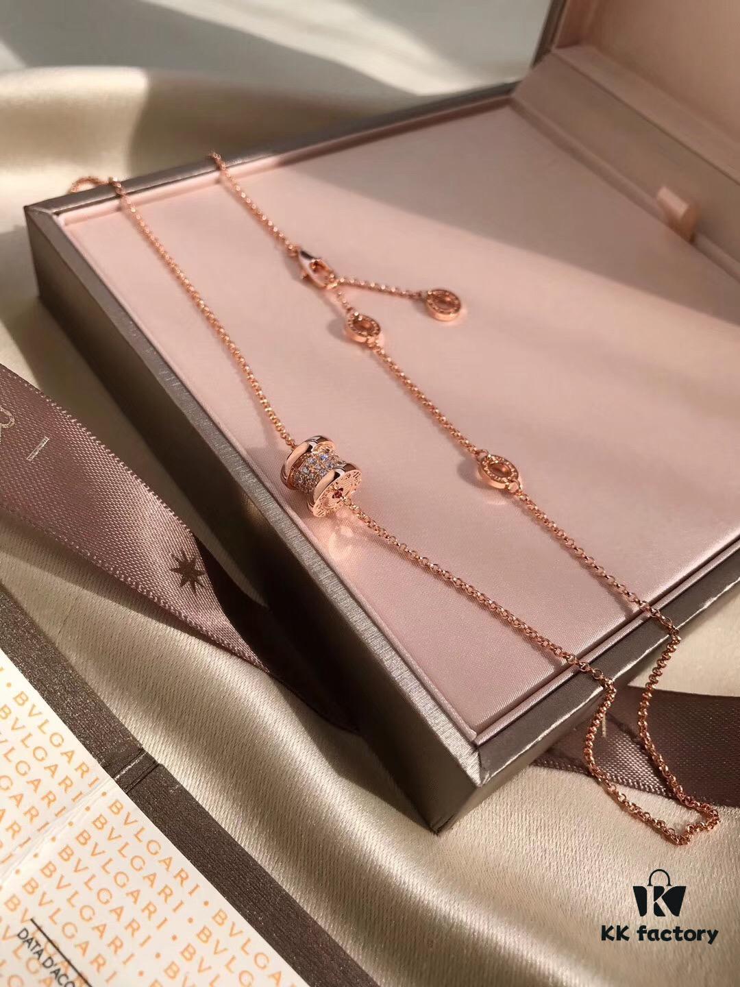 692fc57199f2d84055c889df Bvlgari Bulgari Full Diamond Serpenti Small Necklace, Sparkling S925 Silver with Heavy 18K Gold Plating