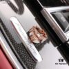 692fc58399f2d84055c889f8 Bvlgari SERPENTI Series 18K Rose Gold Mother-of-Pearl Diamond Snake Ring