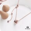 692fc58d99f2d84055c88a06 New Arrival! Bvlgari B.zero Design Legend Series Diamond-Paved Spiral Rose Gold and White Gold Necklace