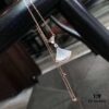 Bvlgari Silver Edition Pendant Necklace, 925 Sterling Silver with 18K Gold Plating, Swarovski Crystals and Natural Mother-of-Pearl Inlay