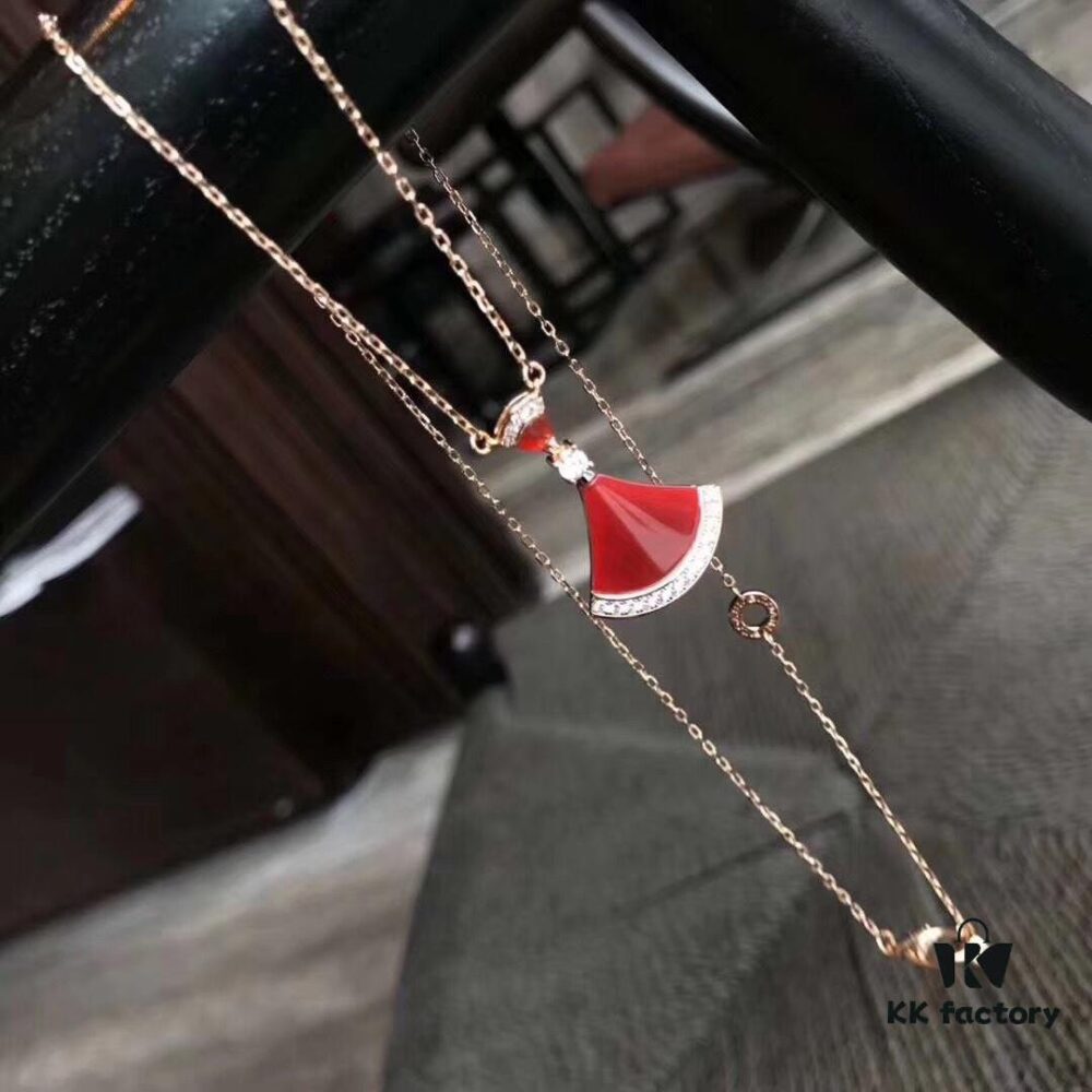 692fc59299f2d84055c88a13 Bvlgari Silver Edition Pendant Necklace, 925 Sterling Silver with 18K Gold Plating, Swarovski Crystals and Natural Mother-of-Pearl Inlay