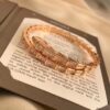 Bvlgari Serpenti Viper Full Diamond Snake Bone Bracelet in S925 Silver with 18K Gold Plating
