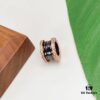 BVLGARI / B.zero1 Necklace with Iconic Spiral Design, Black Ceramic and Diamond-Paved Edges