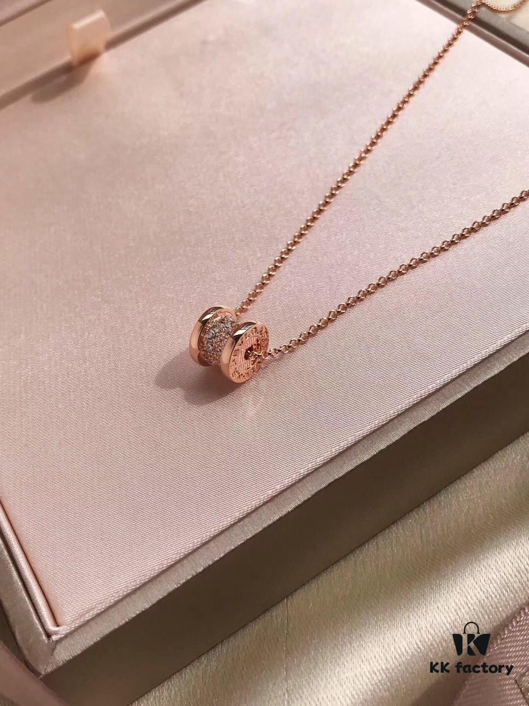 692fc5b299f2d84055c88a47 Bvlgari Bulgari Full Diamond Serpenti Small Necklace, Sparkling S925 Silver with Heavy 18K Gold Plating