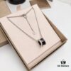 BVLGARI / B.zero1 Necklace with Iconic Spiral Design, Black Ceramic and Diamond-Paved Edges
