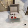 692fc5cd99f2d84055c88a6a Bvlgari Double Fan Mother-of-Pearl Stud Earrings, Fairy-Like Versatile Style, Real Gold Plated with Rose Gold, Fade-Resistant, 1:1 Match to Counter Version
