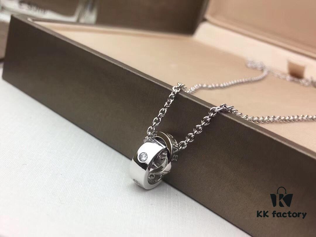 692fc5e899f2d84055c88a90 Bvlgari Double Ring Necklace ✈️ New Arrival CNC Craftsmanship White Diamond Double Ring Gemstone Necklace Summer Fresh Collection Latest Bestseller Comparable to Authentic Version