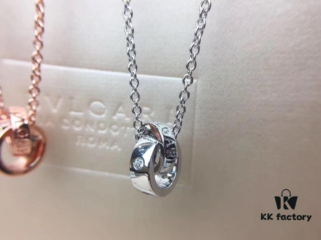 692fc5e999f2d84055c88a92 Bvlgari Double Ring Necklace ✈️ New Arrival CNC Craftsmanship White Diamond Double Ring Gemstone Necklace Summer Fresh Collection Latest Bestseller Comparable to Authentic Version