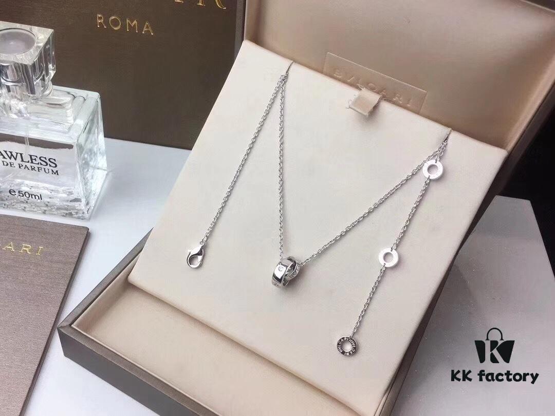 692fc5e999f2d84055c88a93 Bvlgari Double Ring Necklace ✈️ New Arrival CNC Craftsmanship White Diamond Double Ring Gemstone Necklace Summer Fresh Collection Latest Bestseller Comparable to Authentic Version