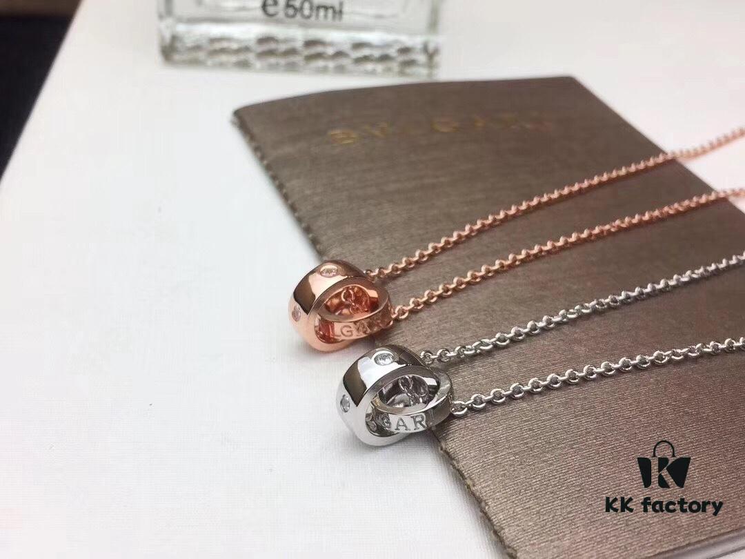 692fc5ea99f2d84055c88a95 Bvlgari Double Ring Necklace ✈️ New Arrival CNC Craftsmanship White Diamond Double Ring Gemstone Necklace Summer Fresh Collection Latest Bestseller Comparable to Authentic Version