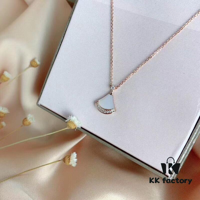 692fc5fe99f2d84055c88aae Bvlgari Silver Version Serpenti Necklace, 925 Sterling Silver with 18K Gold Vacuum Plating, Encrusted with Swarovski Crystals and Natural Mother of Pearl