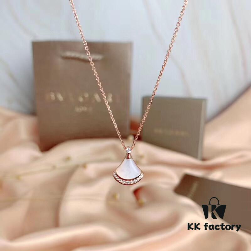 692fc5ff99f2d84055c88ab0 Bvlgari Silver Version Serpenti Necklace, 925 Sterling Silver with 18K Gold Vacuum Plating, Encrusted with Swarovski Crystals and Natural Mother of Pearl