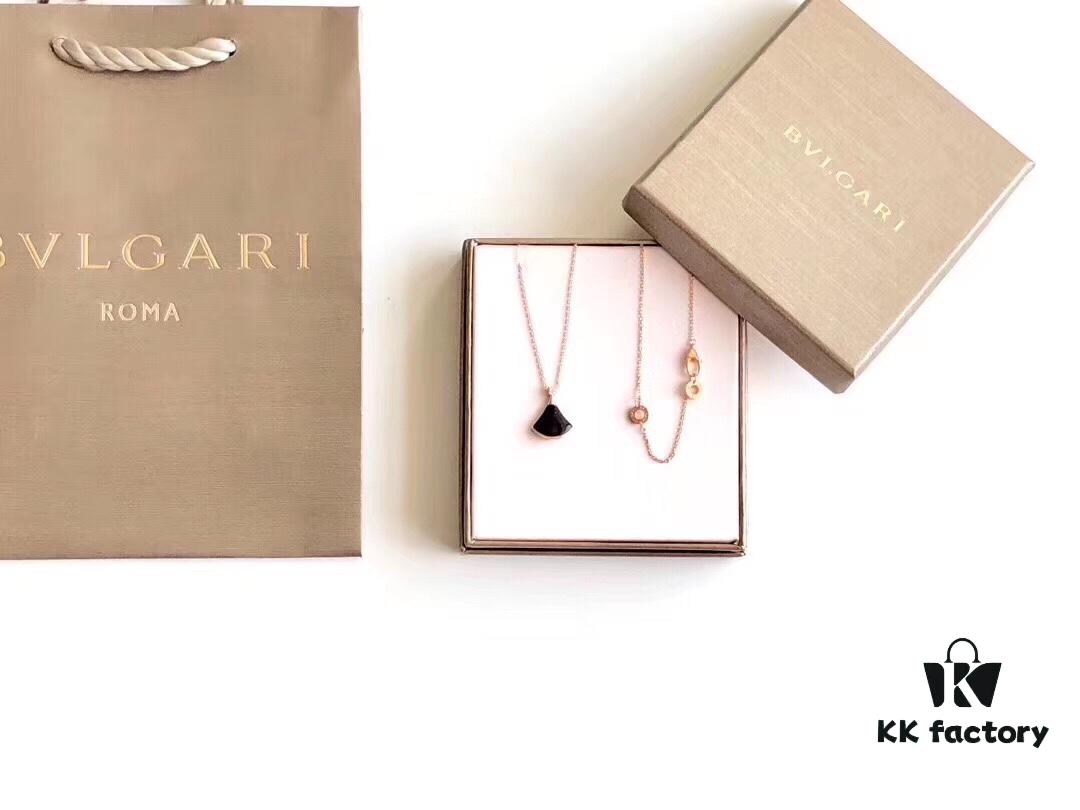 692fc61399f2d84055c88ad4 Bvlgari Silver Version Pendant Necklace, 925 Sterling Silver with 18K Gold Vacuum Plating, Swarovski Crystals and Natural Mother of Pearl