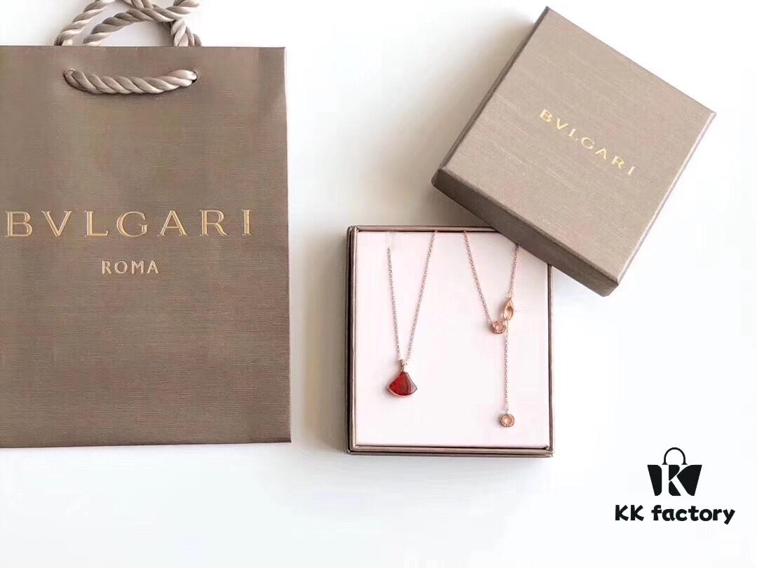 692fc61499f2d84055c88ad7 Bvlgari Silver Version Pendant Necklace, 925 Sterling Silver with 18K Gold Vacuum Plating, Swarovski Crystals and Natural Mother of Pearl