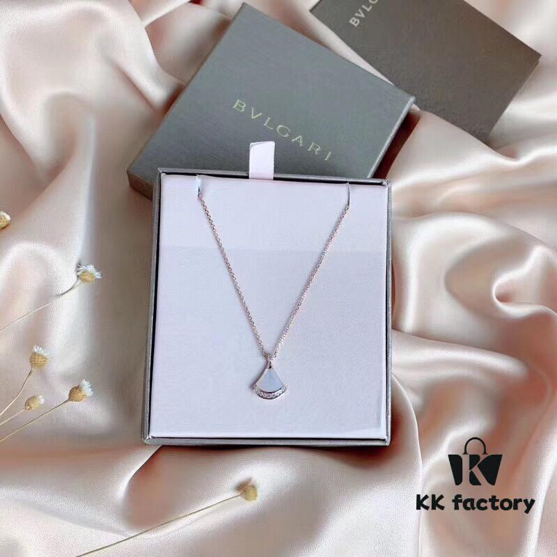 692fc61599f2d84055c88ada Bvlgari Silver Version Serpenti Necklace, 925 Sterling Silver with 18K Gold Vacuum Plating, Encrusted with Swarovski Crystals and Natural Mother of Pearl