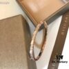 692fc62699f2d84055c88af7 BVLGARI Classic Reimagined Natural Shell Snake Bangle Bracelet in Rose Gold with Diamond Accents, Premium 925 Sterling Silver Thick Gold Plated with Mother of Pearl