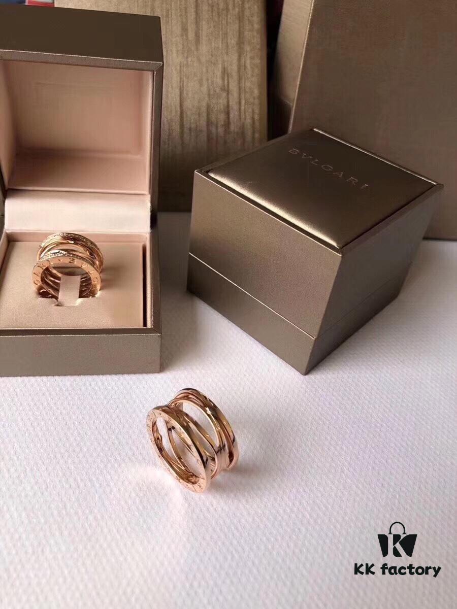 Bvlgari New Spring Ring, 18K Rose Gold Openwork Design