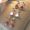 692fc63b99f2d84055c88b23 BVLGARI DIVA White Mother-of-Pearl and Red Carnelian Earrings (Diamond-Free Version)