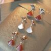 692fc63b99f2d84055c88b24 BVLGARI DIVA White Mother-of-Pearl and Red Carnelian Earrings (Diamond-Free Version)