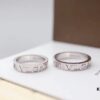 Bvlgari Couple's Solitaire Sterling Silver Ring