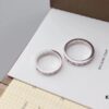 Bvlgari Couple's Solitaire Sterling Silver Ring