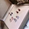 UFO Back Ear Studs [Proxy Purchase Version] BVLGARI Bulgari Classic Black and White Ceramic Earrings with Mother-of-Pearl and Onyx Inlay, Double-Sided Wearable Design