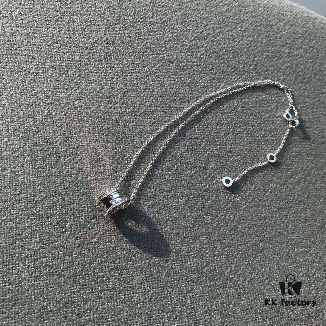 692fc65699f2d84055c88b5e Bvlgari B-Zero Diamond Spring Necklace, Aesthetic Classic Piece with 18K Gold Plating