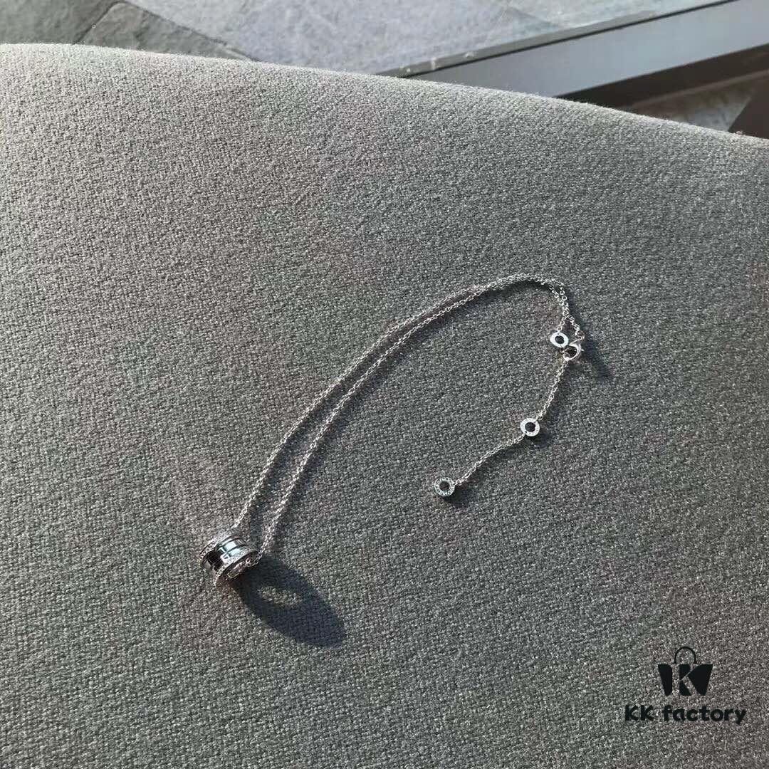 692fc65899f2d84055c88b63 Bvlgari B-Zero Diamond Spring Necklace, Aesthetic Classic Piece with 18K Gold Plating