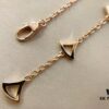 692fc65b99f2d84055c88b66 🎄 Christmas Gift 🎁 BVLGARI Bulgari New Full Diamond Fan Necklace, Electroplated V Gold Material