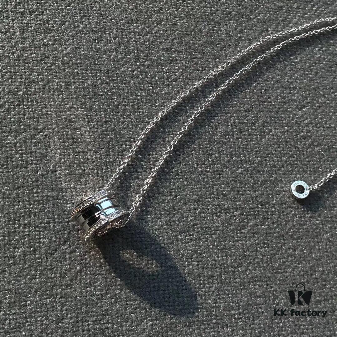 692fc65f99f2d84055c88b6c Bvlgari B-Zero Diamond Spring Necklace, Aesthetic Classic Piece with 18K Gold Plating