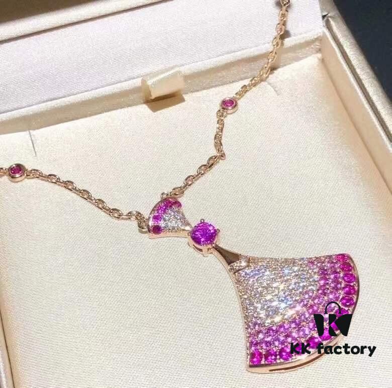 692fc66299f2d84055c88b72 BV Diva 2020 Latest Pink Sapphire Large Pendant Necklace