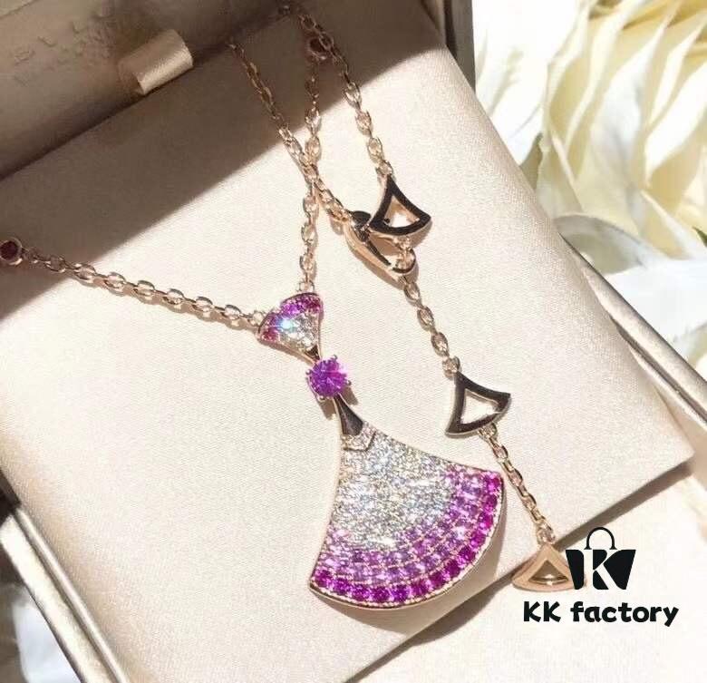 692fc66399f2d84055c88b75 BV Diva 2020 Latest Pink Sapphire Large Pendant Necklace