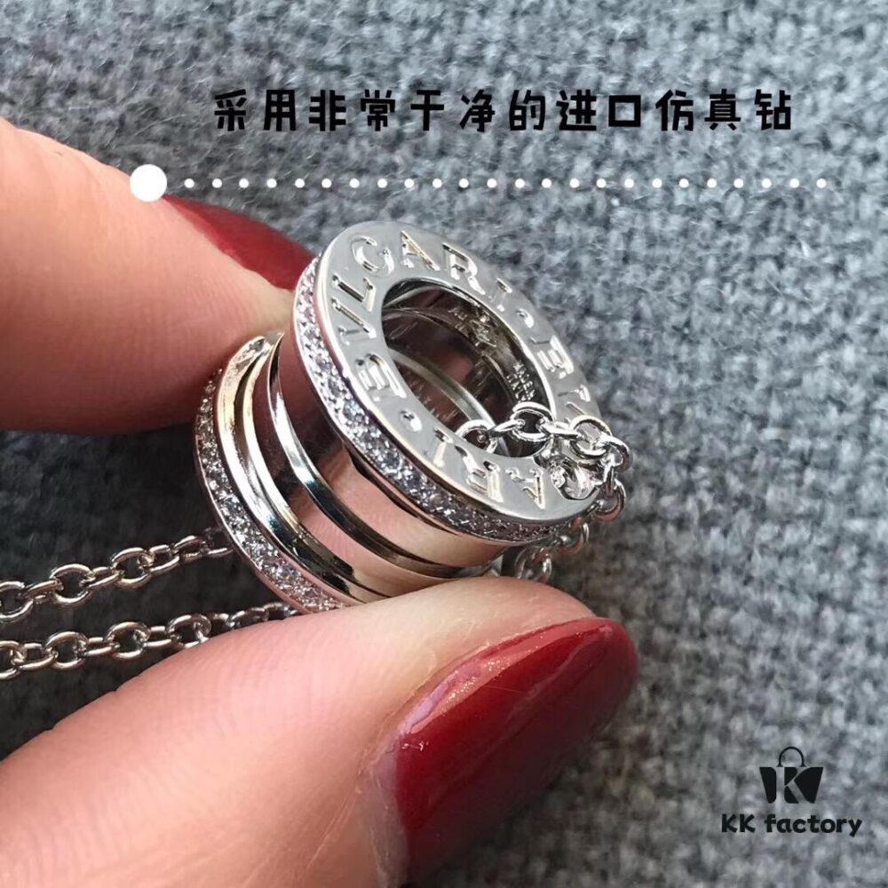 692fc66599f2d84055c88b79 Bvlgari B-Zero Diamond Spring Necklace, Aesthetic Classic Piece with 18K Gold Plating