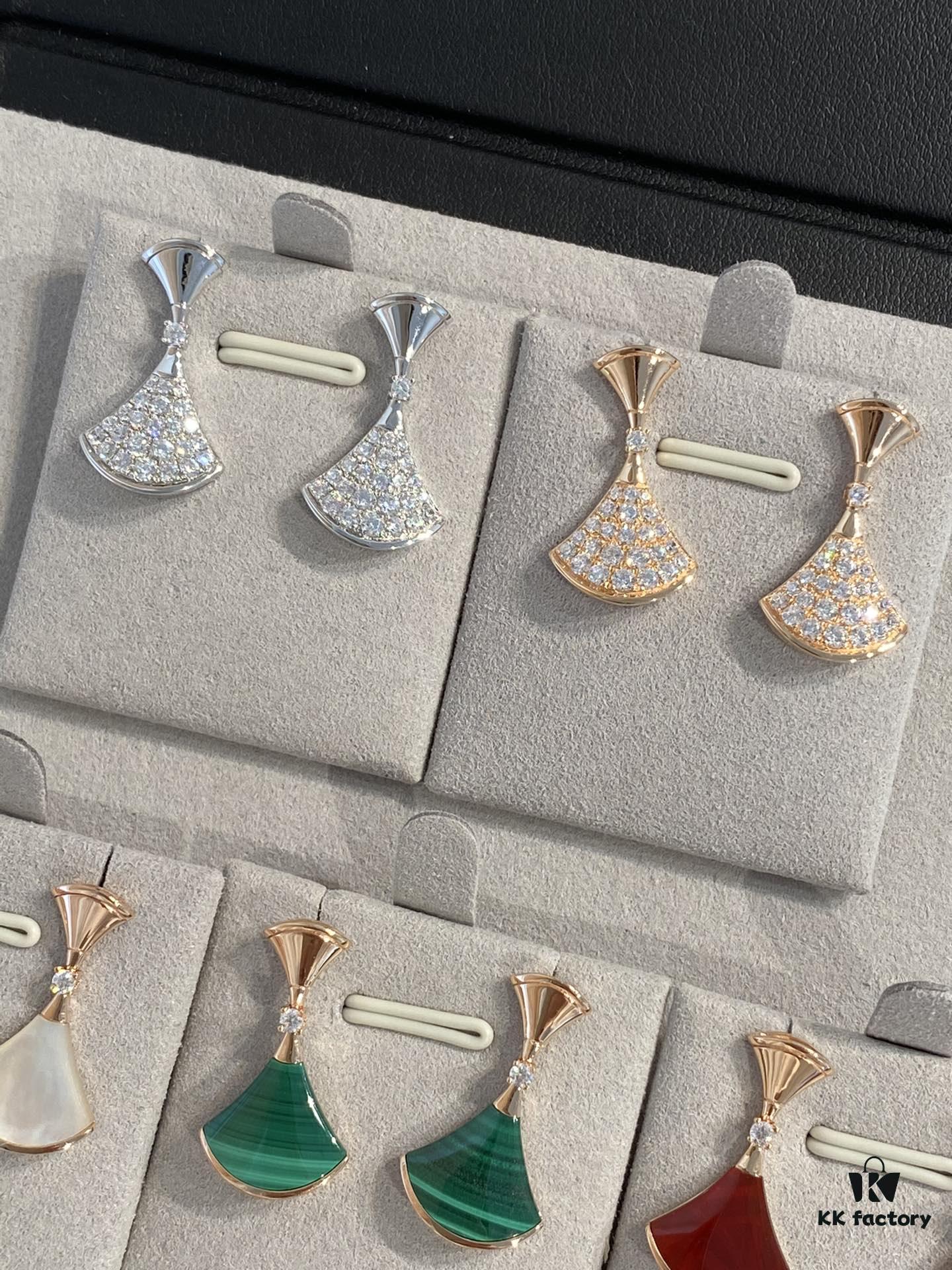 Bvlgari Fan Earrings, Three Styles Eight Colors Diva Earrings, Professional Quality Guaranteed! The Diva Never Chooses Who Wears It, No Need to Match Clothes, Just Have Pierced Ears