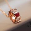 692fc68799f2d84055c88bb7 Bvlgari Serpenti Snake Bone Necklace with Red Carnelian and Diamonds