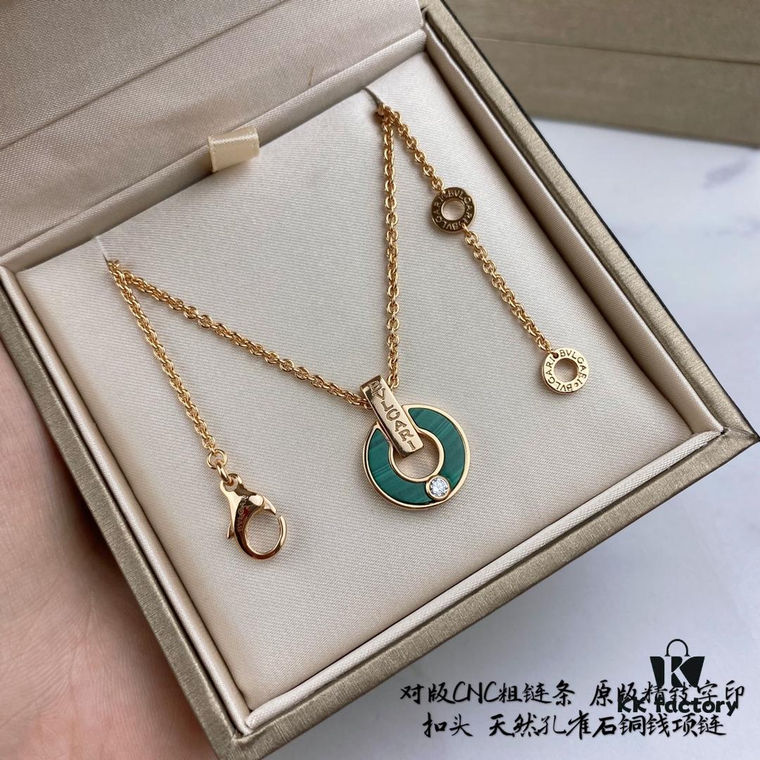 New 925 Silver Bvlgari Coin Necklace