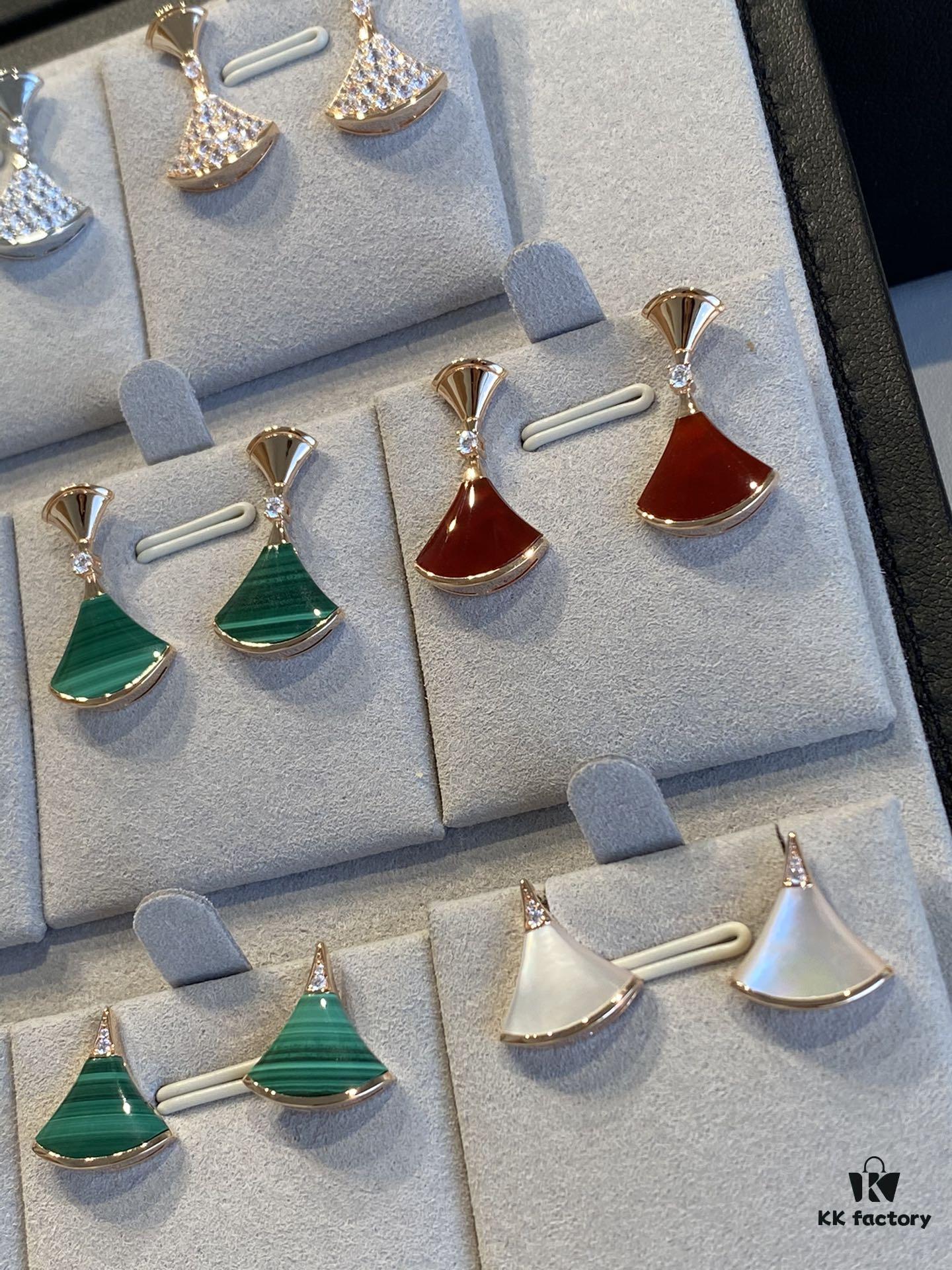 Bvlgari Fan Earrings, Three Styles Eight Colors Diva Earrings, Professional Quality Guaranteed! The Diva Never Chooses Who Wears It, No Need to Match Clothes, Just Have Pierced Ears