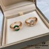 692fc69499f2d84055c88bd0 New Arrival 925 Natural White Mother of Pearl 5140180 Natural Peacock Green 5140196 BVLGARI Coin Ring CNC Precision Carved Version