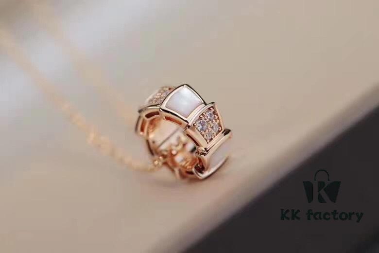 692fc69499f2d84055c88bd1 Bvlgari Serpenti Snake Bone Necklace with Red Carnelian and Diamonds