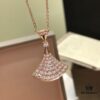 692fc69799f2d84055c88bd3 BVLGARI Bulgari Divas' Dream Embrace Your True Self Fan Full Diamond Necklace, 18K Gold Plated with Fully Set Diamond Craftsmanship