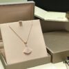 692fc69c99f2d84055c88bdd BVLGARI Bulgari Divas' Dream Embrace Your True Self Fan Full Diamond Necklace, 18K Gold Plated with Fully Set Diamond Craftsmanship