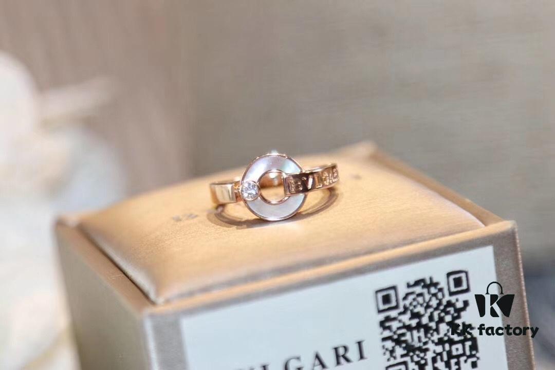 692fc6a499f2d84055c88bef New 925 Natural White Mother of Pearl Bvlgari Coin Ring
