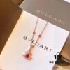 692fc6a799f2d84055c88bf6 Bvlgari Diva Series Necklace, Same as Wang Ou's Style, Red Diamond, Hollow-out Dress Design, Premium German Imported S925 Sterling Silver with Thick Gold Plating