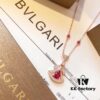 692fc6a899f2d84055c88bf7 Bvlgari Diva Series Necklace, Same as Wang Ou's Style, Red Diamond, Hollow-out Dress Design, Premium German Imported S925 Sterling Silver with Thick Gold Plating