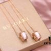 692fc6ab99f2d84055c88c01 Bvlgari B.zero1 Pink Gold Full Diamond White Ceramic Necklace